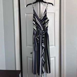 LOFT Outlet Ruffle Faux wrap dress with tags